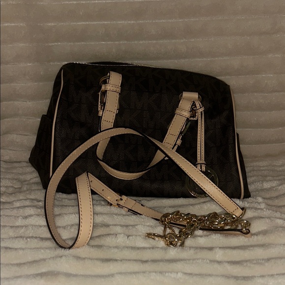 Michael Kors Black and Cream Satchel - Picture 1 of 5